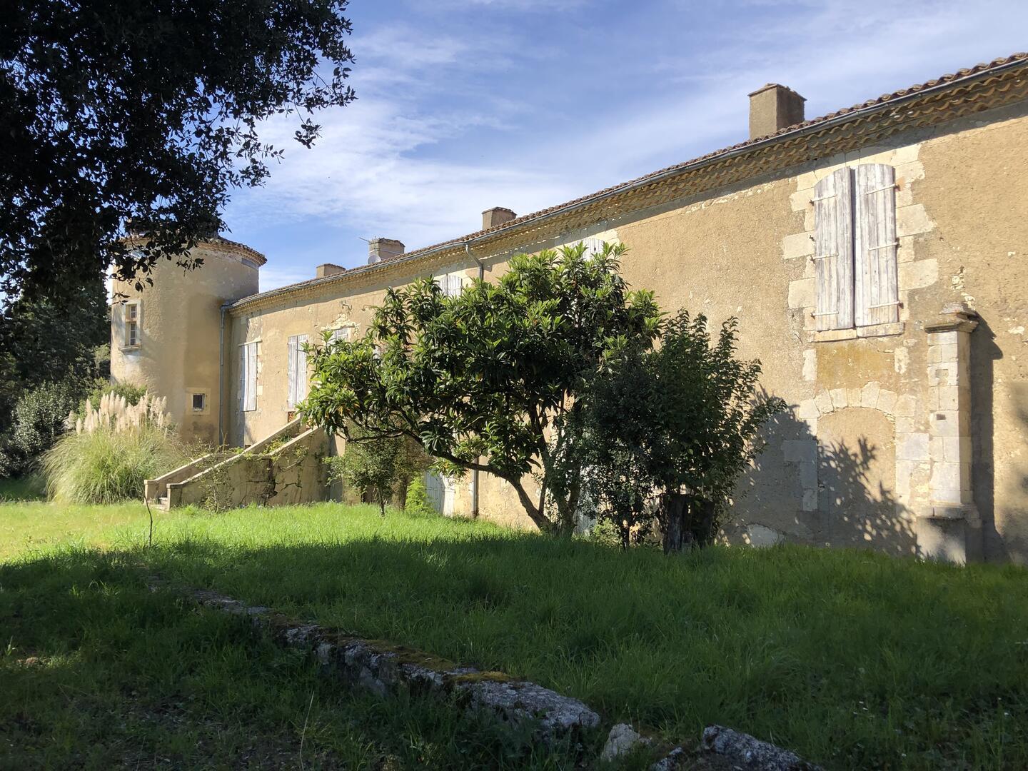 CHATEAU à 15 mn d&rsquo;AUCH, site remarquable, 500m² habitables, terrain de 27ha, vue sur Pyrénées, beau potentiel à rénover.