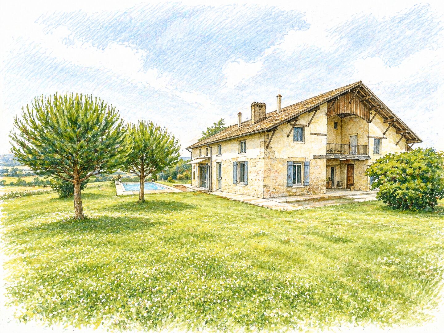 Grande propriété familiale ou d’accueil sur le chemin de Saint-Jacques