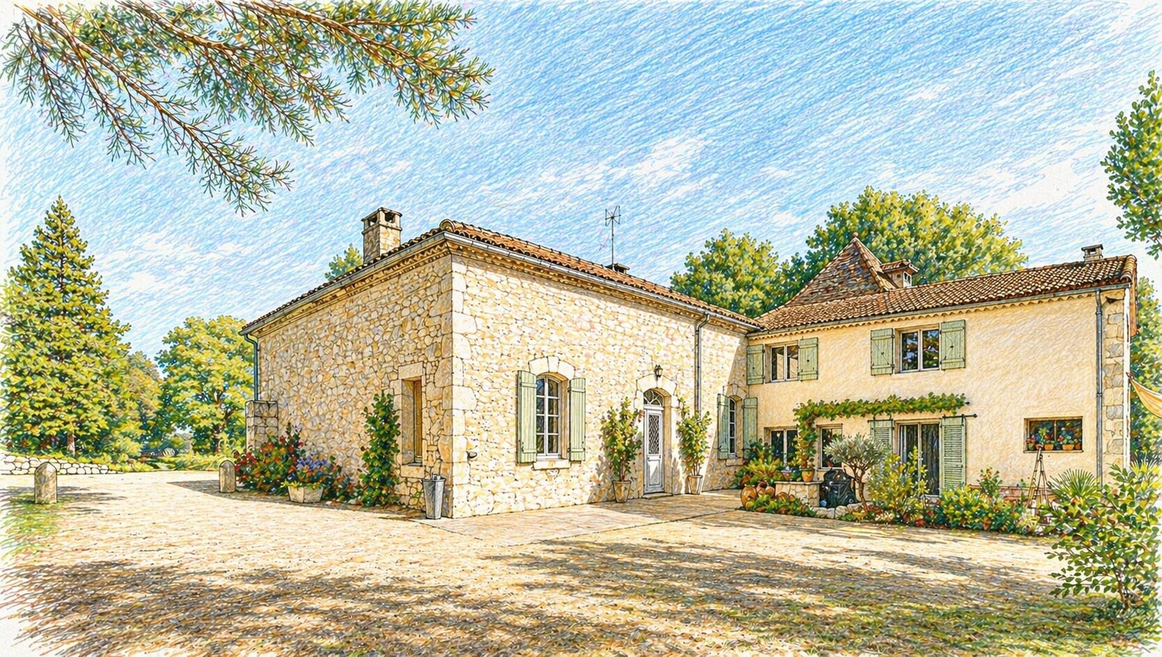 Bien d’exception : deux maisons rénovées dans un cadre naturel privilégié- Lectoure